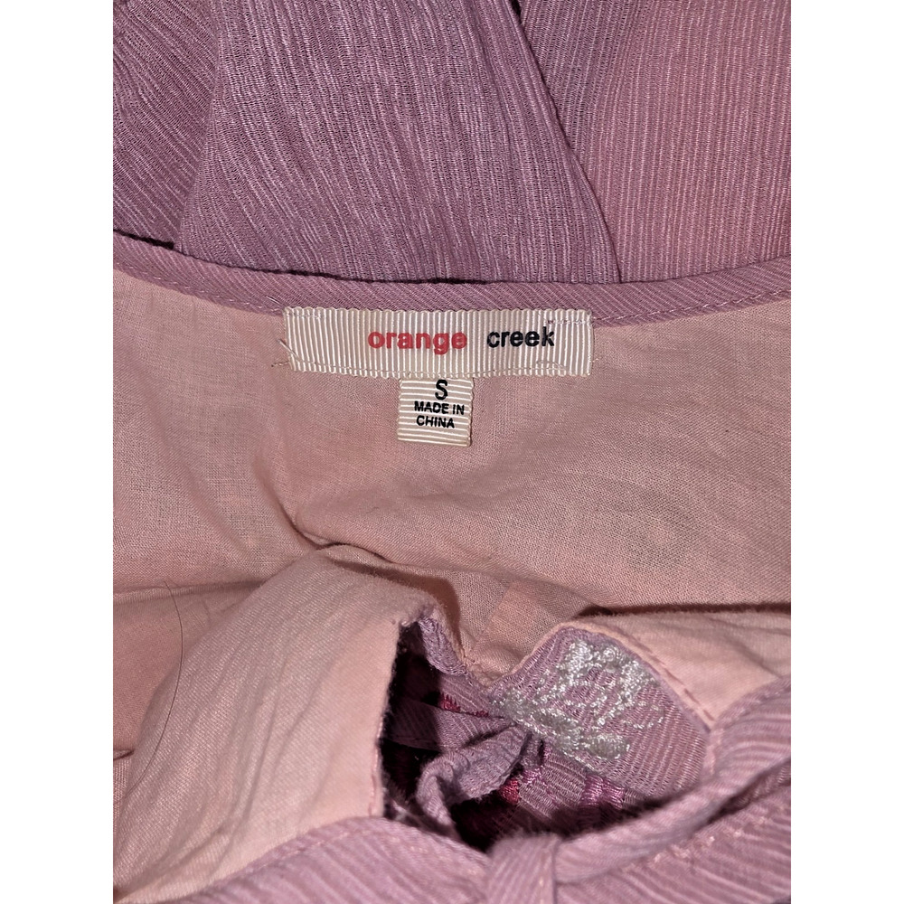Orange Creek Embroidered Maxi Dress Small Pink Boho - Picture 7 of 8
